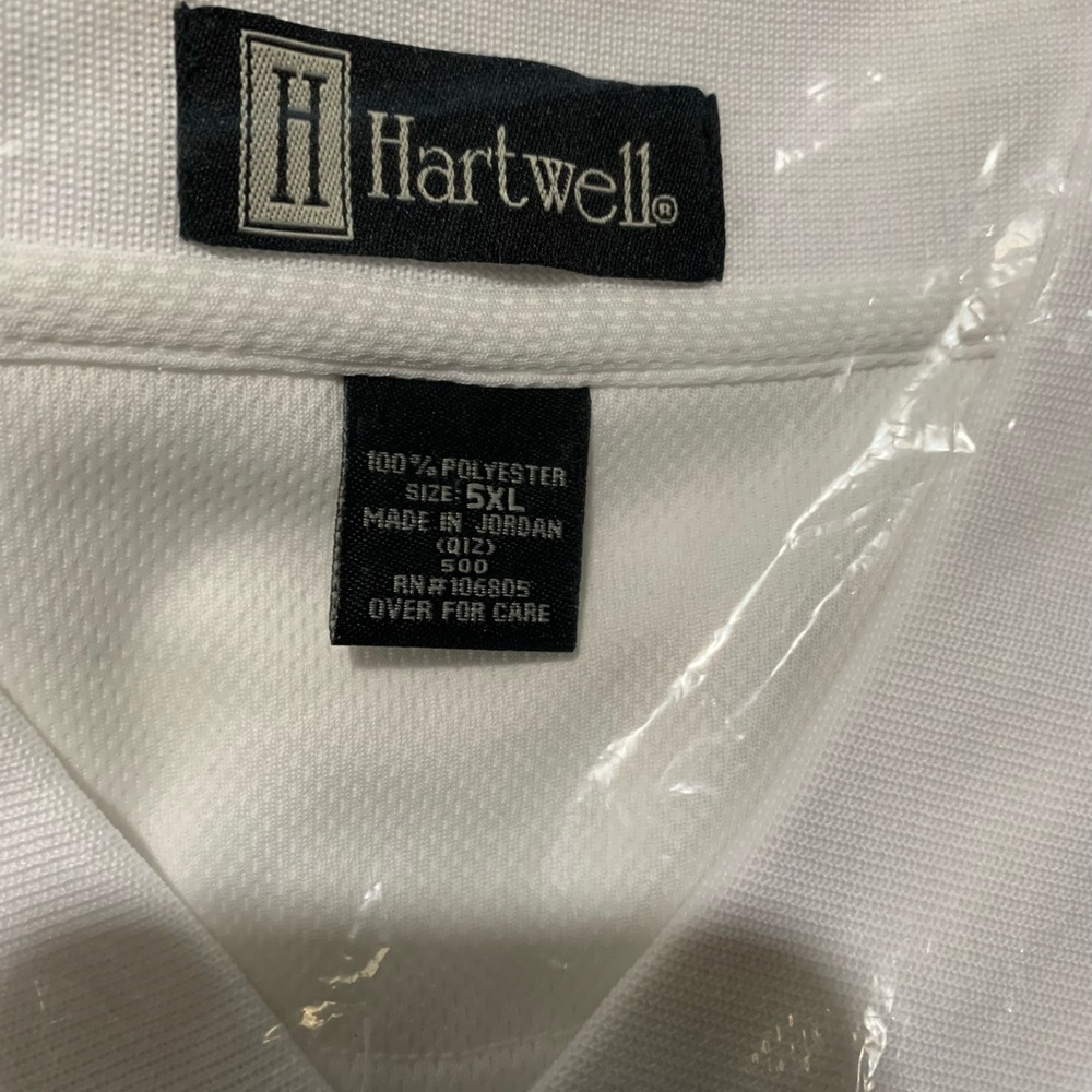 Hartwell White Polo Shirt 5X Short Sleeve - Picture 3 of 5